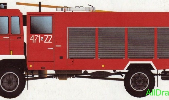 Star 244 (Пожарная машина) чертежи (рисунки) грузовика